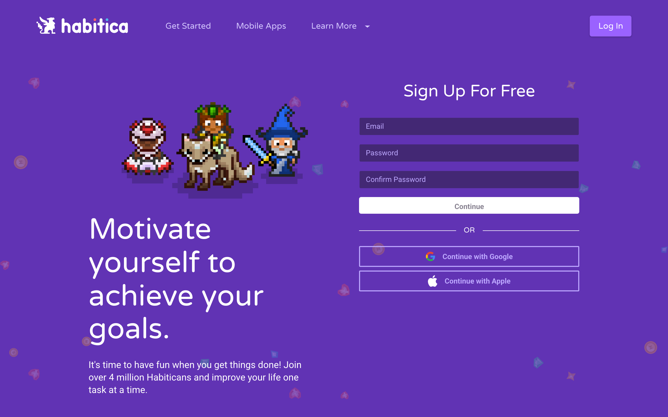 Habitica gamified habit tracker with RPG-style interface