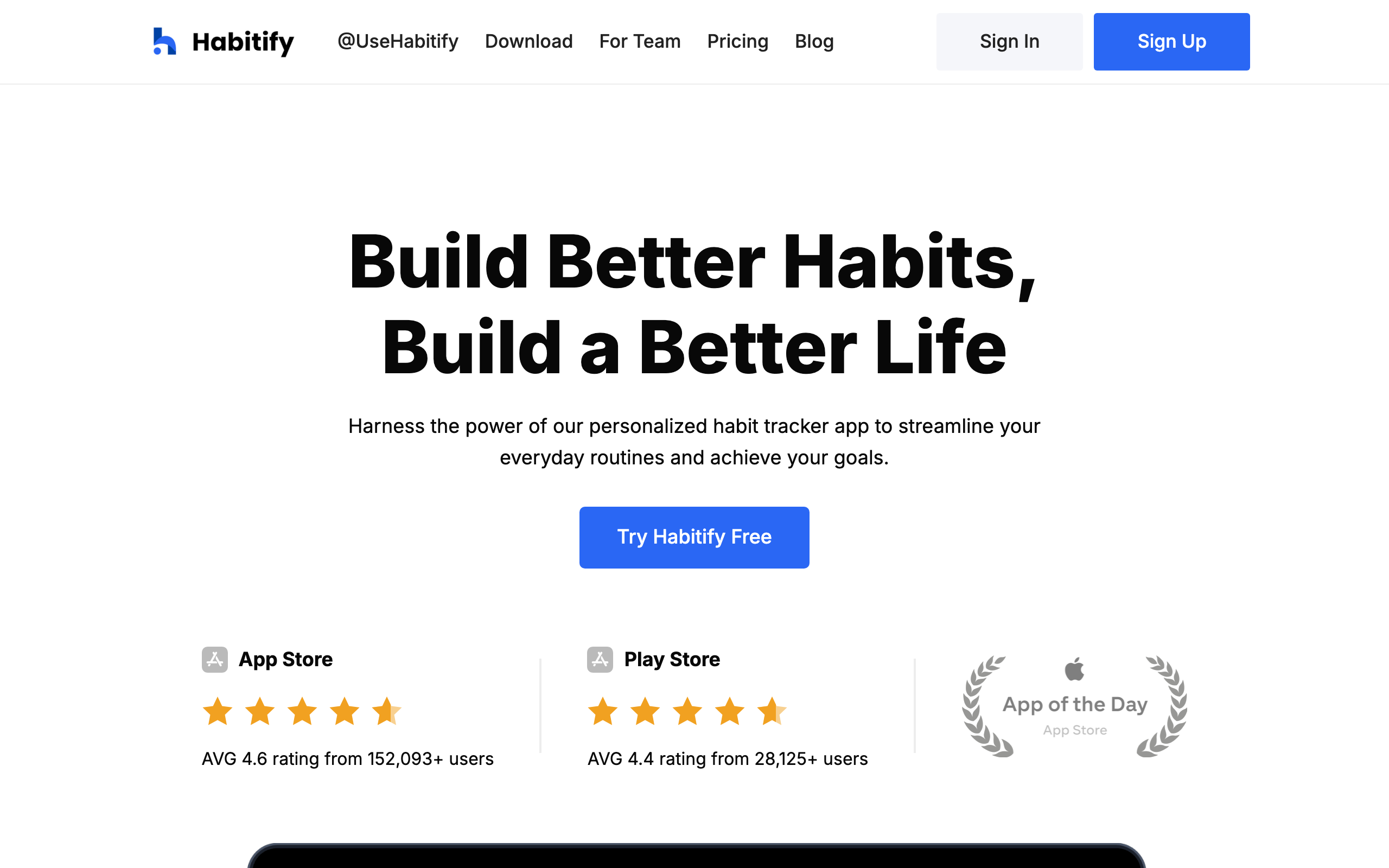 Habitify cross-platform habit tracker interface