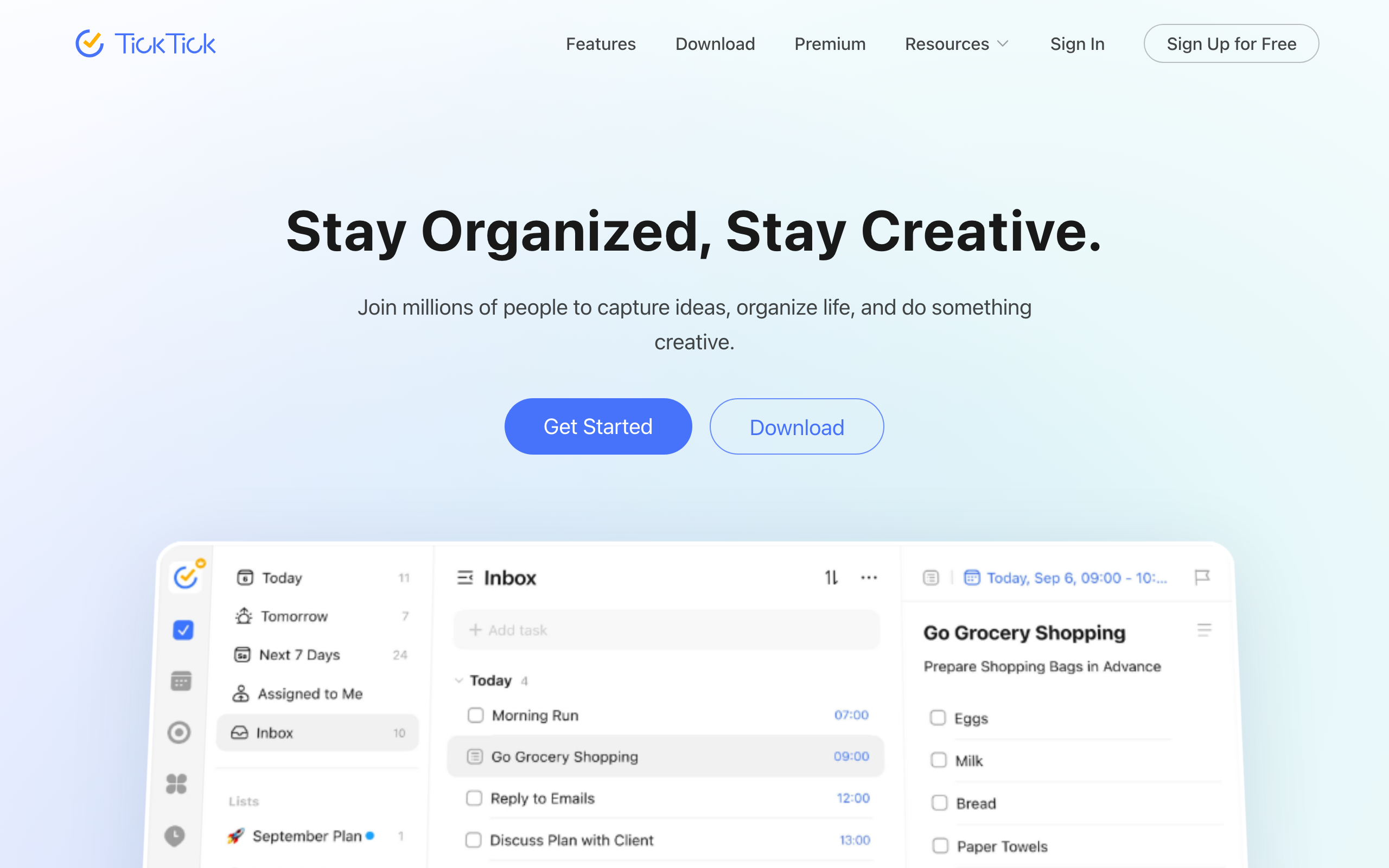 TickTick all-in-one productivity app with habit tracking